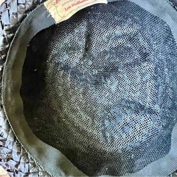 Vintage handmade LOIS SHELLHAMMER Braided Bowler Straw Hat - Picture 9 of 10